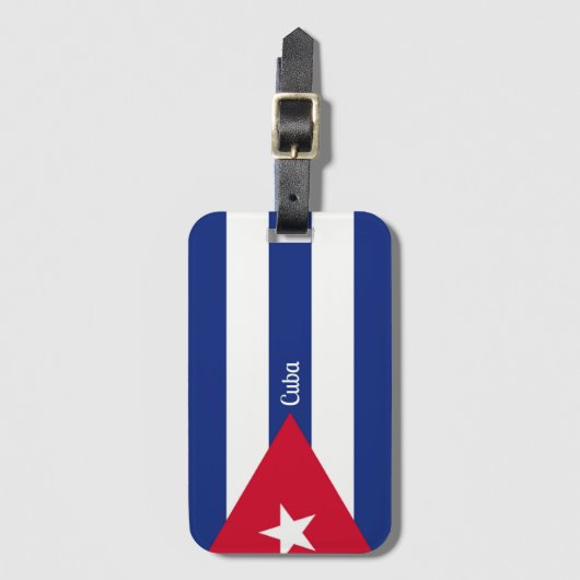 Cuba, vlag Cuba Bagagelabel (Voorkant (verticaal))