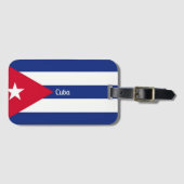 Cuba, vlag Cuba Bagagelabel (Voorkant (horizontaal))