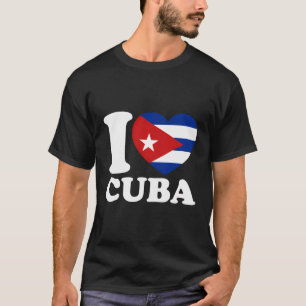Cuba Vlag Cuba Reizen Cuba Kaart I Love Cuba T-shirt