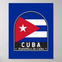 Cuba vlag embleem van noodlijdende Vintage
