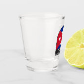 Cuba vlag embleem van noodlijdende Vintage Shot Glas (Links)