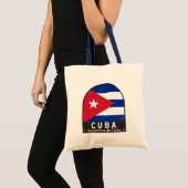 Cuba vlag embleem van noodlijdende Vintage Tote Bag (Voorkant (product))