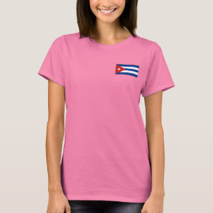 Cuba Vlag en Kaart Dk T-Shirt