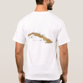 Cuba Vlag en Kaart T-Shirt (Achterkant)