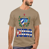 Cuba - vlag en wapenschild t-shirt (Voorkant)