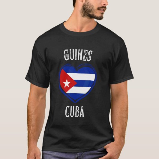 Cuba Vlag Hart Güines Stad T-shirt (Voorkant)