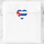 Cuba Vlag Hart Sticker (Tas)