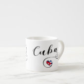 Cuba vlag hartslag, Cubaanse vlag in een hart Espresso Kop (Voorkant rechts)