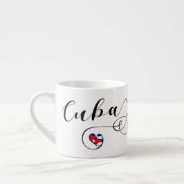 Cuba vlag hartslag, Cubaanse vlag in een hart Espresso Kop