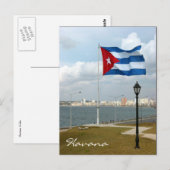 cuba vlag havana briefkaart (Voorkant / Achterkant)