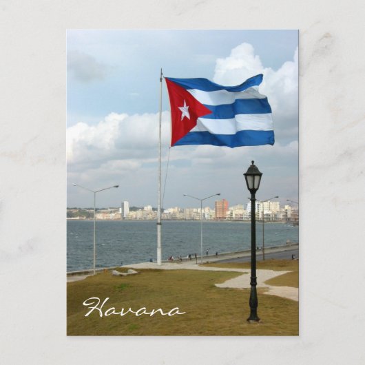 cuba vlag havana briefkaart (Voorkant)