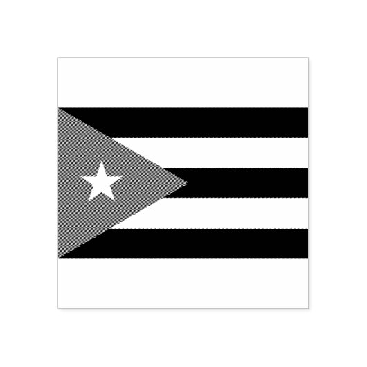 Cuba vlag Hout Art Stamp Rubberstempel (Afrduk)