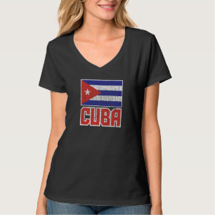 Cuba Vlag  in verbijsterd recro Cuban Pride T-shirt