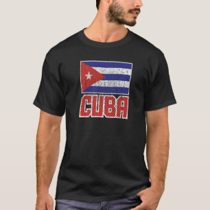 Cuba Vlag in verbijsterd recro Cuban Pride T-shirt
