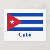 Cuba vlag met naam briefkaart (Voorkant)