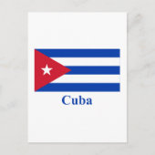 Cuba vlag met naam briefkaart (Voorkant)