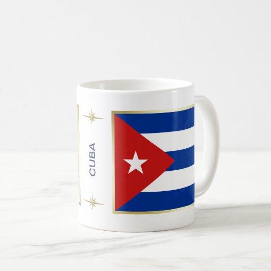 Cuba vlag + Mok kaart (Voorkant rechts)