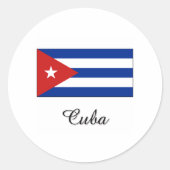Cuba vlag ontwerp ronde sticker (Voorkant)