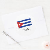 Cuba vlag ontwerp ronde sticker (Envelop)