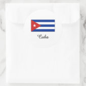 Cuba vlag ontwerp ronde sticker (Tas)