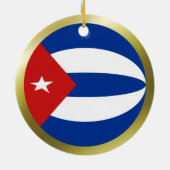 Cuba Vlag Ornament (Achterkant)