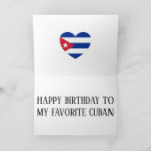 Cuba Vlag Patriotic Birthday Kaart (Binnen)