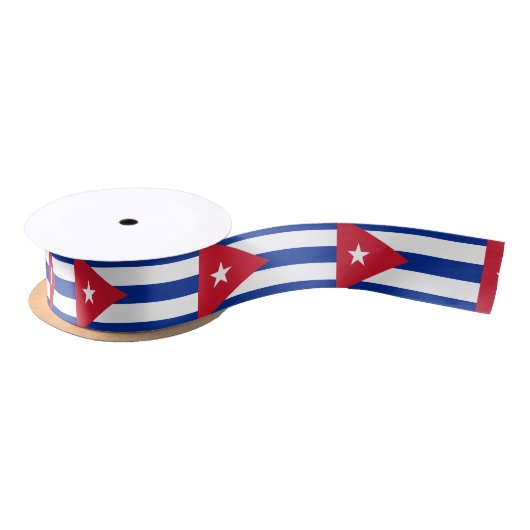 Cuba vlag Ribbon Satijnen Lint (Spoel)