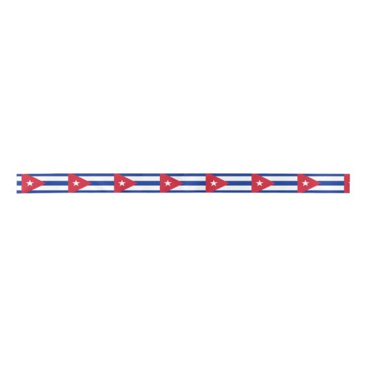 Cuba vlag Ribbon Satijnen Lint (Voorkant)