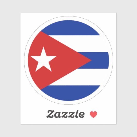Cuba Vlag Ronde Sticker (Vel)