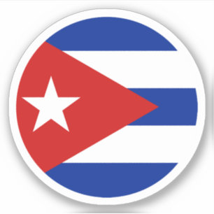 Cuba Vlag Ronde Sticker