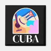 Cuba Vlag Salsa  Magneet (Voorkant)