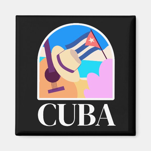 Cuba Vlag Salsa  Magneet (Voorkant)