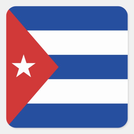 Cuba-vlag Sticker (Voorkant)
