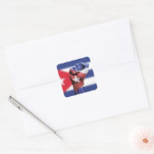 Cuba-vlag Vierkante Sticker (Envelop)