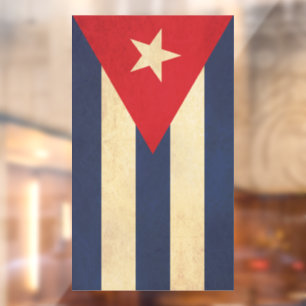 Cuba Vlag Vintage Ontwerp Raamsticker