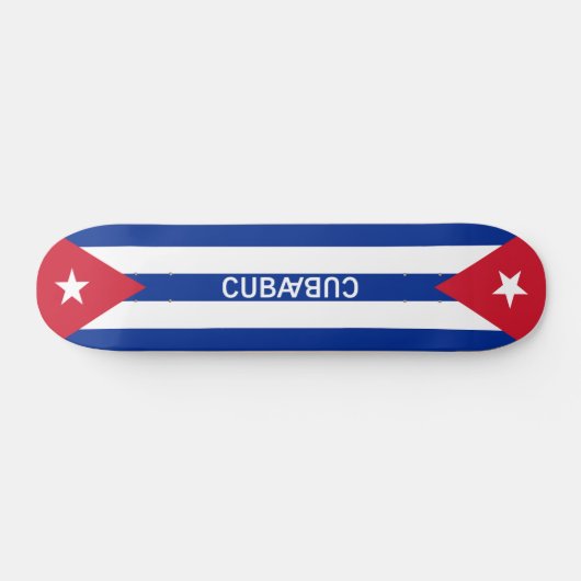Cuba vlaggen en tekst skateboard (Horizontaal)