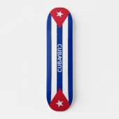 Cuba vlaggen en tekst skateboard (Voorkant)