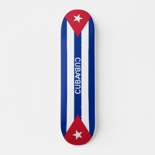 Cuba vlaggen en tekst skateboard (Voorkant)
