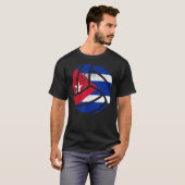 Cuba Volleyball Cubans Vlag Volleyball Mannen Vrou T-shirt (Voorkant volledig)