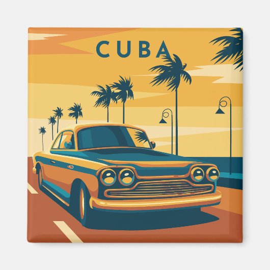 Cuba-wagen Magneet (Voorkant)