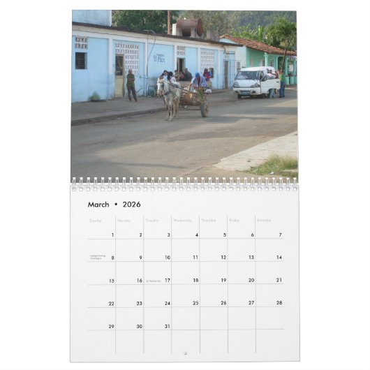 Cuba Wall Calendar Kalender (Mar 2026)