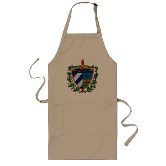 Cuba wapenschild Apron Lang Schort (Voorkant)