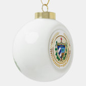 Cuba wapenschild keramische bal ornament (Links)
