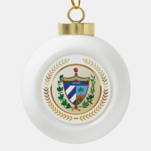 Cuba wapenschild keramische bal ornament
