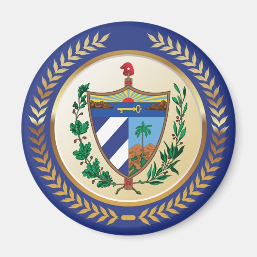 Cuba wapenschild magneet (Voorkant)