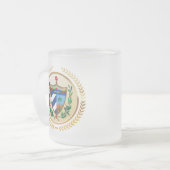 Cuba wapenschild matglas koffiemok (Voorkant links)