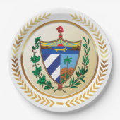 Cuba wapenschild papieren bordje (Voorkant)