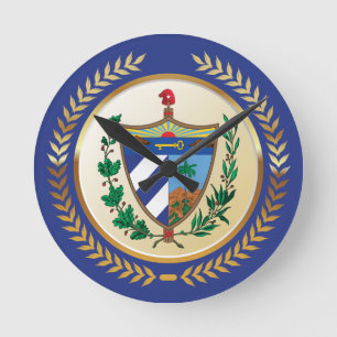 Cuba wapenschild ronde klok