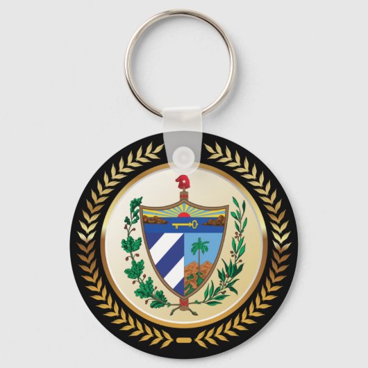 Cuba wapenschild sleutelhanger (Voorkant)