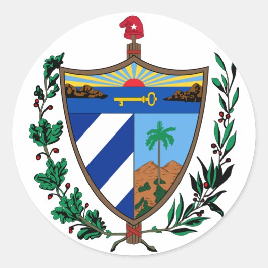 Cuba Wapenschild Sticker (Voorkant)